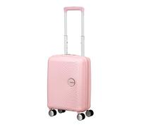 American Tourister Soundbox Mini Maleta Trolley de Cabina, 47 cm | Rosa Pastel, maleta rígida, 47H x 32W x 21D cm, 22 L, con candado TSA y correas cruzadas interiores