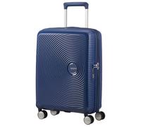 American Tourister Soundbox - Spinner S Expandible Maleta de Cabina, 55 cm, 35.5/41 L, Azul (Midnight Navy)
