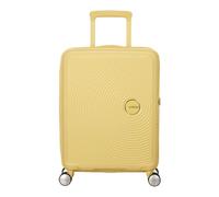 American Tourister Soundbox - Valigia Cabina 55 x 40 x 20/23 cm - Trolley Rigido per EasyJet e la maggior Parte Delle compagnie aeree, Espandibile, 35.5/41L, Giallo (Pastel Yellow)