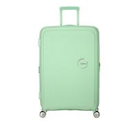 American Tourister Soundbox - Valigia Rigida Grande, 77 cm - Trolley con 4 ruote, Serratura TSA, Espandibile e Leggera, 97/110L, Verde (Pastel Green)