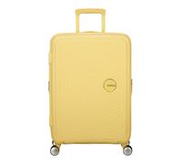 American Tourister Soundbox - Valigia Rigida Media, 67 cm - Trolley con 4 ruote, Serratura TSA, Espandibile e Leggera, 71.5/81L, Giallo (Pastel Yellow)