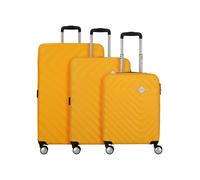 American Tourister Summer Square 4 ruedas Juego de maletas 3 piezas Con asa expansible amarillo