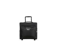 American Tourister SummerRide - Maleta de cabina extensible de 2 ruedas 2 en 1, Black, Subasiento 2 en 1