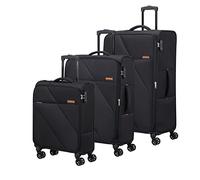 American Tourister Sun Break - Juego de Maletas de 3 Piezas, Negro (Black), Talla única, Juego de Equipaje