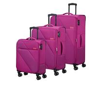 American Tourister Sun Break - Juego de Maletas de 3 Piezas, Rosa (Fuchsia), Talla única, Juego de Equipaje
