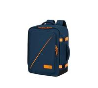 American Tourister Take2Cabin - EasyJet Maleta de Cabina 36 x 20 x 45 cm, 38 L, 0,70 kg, Equipaje de Mano, Mochila Avión M Bajo Asiento, Azul/Naranja (Dark Navy/Radiant Orange)