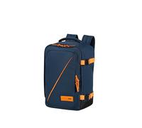 American Tourister Take2Cabin, bolsa de cabina Ryanair 25 x 20 x 40 cm, 24 L, 0,50 kg, equipaje de mano, mochila de avión en forma de subasiento, azul/naranja (azul marino oscuro/naranja radiante)