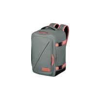 American Tourister Take2Cabin, bolsa de cabina Ryanair de 25 x 20 x 40 cm, 24 L, 0,50 kg, equipaje de mano, mochila de avión en forma de subasiento, gris/rosa (salvia y coral)
