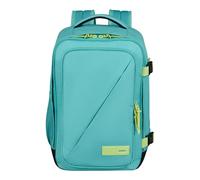 American Tourister Take2Cabin, bolsa de cabina Ryanair de 25 x 20 x 40 cm,24 L, 0,50 kg,equipaje de mano,mochila de avión en forma de S para subasientos, turquesa/verde (turquesa polvoriento y lima)