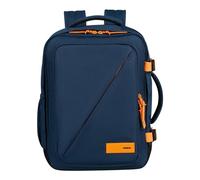 American Tourister Take2Cabin - EasyJet Maleta de Cabina 36 x 20 x 45 cm, 38 L, 0,70 kg, Equipaje de Mano, Mochila Avión M Bajo Asiento, Azul/Naranja (Dark Navy/Radiant Orange)