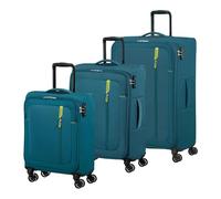 American Tourister Trolley Nitestream 3 PC Set A Teal/Lime Azul petróleo 77cm