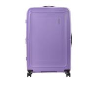 American Tourister Trolley rígido L ampliable, con 4 ruedas giratorias y cierre integrado con combinación de 3 dígitos con función TSA. Dispone de un amplio compartimento principal, correas elásticas