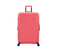 American Tourister Trolley rígido L ampliable, con 4 ruedas giratorias y cierre integrado con combinación de 3 dígitos con función TSA. Dispone de un amplio compartimento principal, correas elásticas