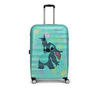 American Tourister Wavebreaker Disney Spinner 77/28 Disney Trolley Stitch Flower Turquesa