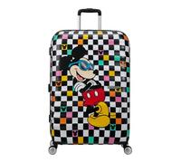 American Tourister Wavebreaker Disney Maleta Trolley de Cabina, 77 cm | Mickey Check, maleta rígida, 64 L, 3.6 kg, con candado TSA, separador con cremallera en U y bolsillo y correas cruzadas int.