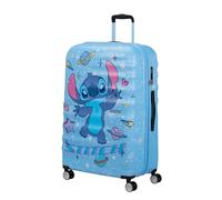 American Tourister Wavebreaker Disney Maleta Trolley Grande, 66 cm | Stitch Universe, maleta rígida, 66H x 47W x 26D cm, 64 L, 3.6 kg, con candado TSA y separador con cremallera en U y bolsillo