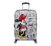 American Tourister Wavebreaker Disney Maleta Trolley Grande, 67 cm | Minnie Comics White, maleta rígida, 67x47x26 cm, 64 L, 3.6 kg, con candado TSA y separador con cremallera en U y bolsillo