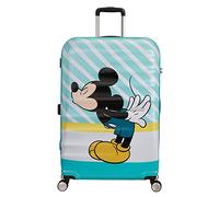 American Tourister Wavebreaker Disney - Spinner, Equipaje infantil, L(77 cm - 96 L), Multicolour (Mickey Blue Kiss)