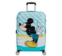 American Tourister Wavebreaker Disney - Spinner M, equipaje para niños, 67 cm, 64 L, multicolor (Mickey Blue Kiss)