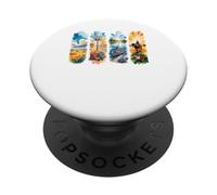 American Travel Adventure Aire Libre Acuarela Arte PopSockets PopGrip Adhesivo