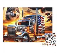 American Truck Art_4 Rompecabezas DIY 1000 Piezas Cartón Extra Grueso para Familias, Juego Divertido, Linda Decoración, Regalo De Cumple Todas Las Edades 38x26cm/1000pcs