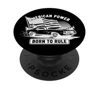 American Vintage Muscle Car, diseño clásico de los Amantes de los Coches PopSockets PopGrip Adhesivo