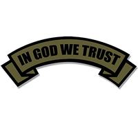 American Vinyl Green in Gods WE Trust - Adhesivo con forma de pestaña (ejército militar Jesús cristiano soldado)