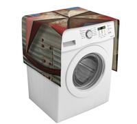 American Wastern Texas Star - Funda protectora para lavadora con bolsillos de almacenamiento, 54.3 x 20.5 pulgadas, para refrigerador, cocina, decoración del hogar