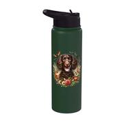 American Water Spaniel Dog Halloween Acuarela Obra de arte Stainless Steel Insulated Water Bottle