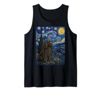 American Water Spaniel Dog Van Gogh Noche Estrellada Camiseta sin Mangas