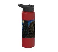 American Water Spaniel Dog Van Gogh Noche estrellada Stainless Steel Insulated Water Bottle