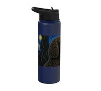 American Water Spaniel Dog Van Gogh Noche estrellada Stainless Steel Insulated Water Bottle