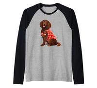 American Water Spaniel Mamá Amo Mamá Corazón Tatuaje Camiseta Manga Raglan