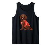 American Water Spaniel Mamá Amo Mamá Corazón Tatuaje Camiseta sin Mangas