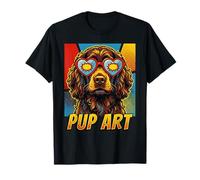 American Water Spaniel Pop Art Retro Comic Style Camiseta