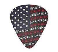 American weed flag Guitar Picks Set de regalo completo para guitarrista Celluloid Medium 12 Pack en caja Regalo para guitarristas Hombres y mujeres