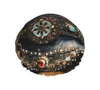 American West - Gorro de ducha con estampado de sombrero de rodeo para mujer, reutilizable, doble capa, elegante, suave, con forro elástico