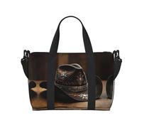 American West Rodeo Hat Print Bolsa de viaje portátil, ideal para viajes de negocios y privados, color negro, talla única, Black, Talla única