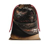 American West Rodeo Hat Print Bolsas de regalo con cordón de varios tamaños, bolsas de regalo de tela, para cumpleaños, regalos de vacaciones y más