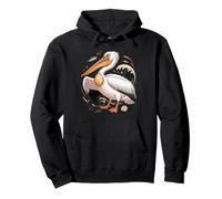 American White Pelican Sea Bird Birder Sudadera con Capucha