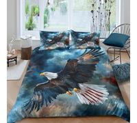 American Wildlife Art Funda de Edredón Microfibra 3 Piezas Impresión 3D Cierre de American Wildlife Arte Funda Edredon Fundas de Almohada Transpirable Suave for jóvenes Super King（260x220cm）
