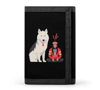 American Wolf - Cartera triple con ranuras para tarjetas, cartera para hombres y mujeres
