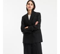Americana amplia de lino con doble botonadura. Talla 42. Color Negro