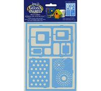 Americana Decor Mod Plantilla para Estarcido, diseño de pájaros, Color Azul, 6 x 20,3 cm
