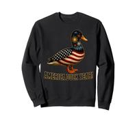 Americana Duck Yeah! Bandera Americana Fuegos Artificiales Divertido Vintage Sudadera