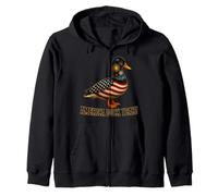 Americana Duck Yeah! Bandera Americana Fuegos Artificiales Divertido Vintage Sudadera con Capucha