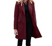 Americana Mujer Casual con Cuello Solapa, Blazer de Moda de Manga Larga, Chaqueta de Traje Elegante para Trabajo, Ocio y Vestimenta Diaria