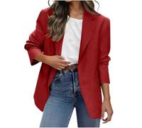 Americana Mujer Invierno Entallada, Blazer Elegante con Solapa y Bolsillos, Chaqueta de Traje de Manga Larga para Oficina, Negocios y Uso Diario