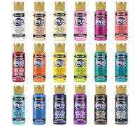 Americana - Pintura acrílica, juego de 18 colores, púas populares, botella de 2 fl oz