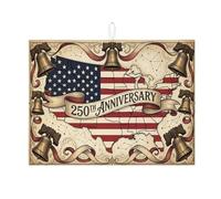 Americana - Tapetes de secado de platos para mostrador de cocina, tapete absorbente para escurridor de platos, almohadilla de secado tradicional de microfibra para decoración del hogar, 18 x 24